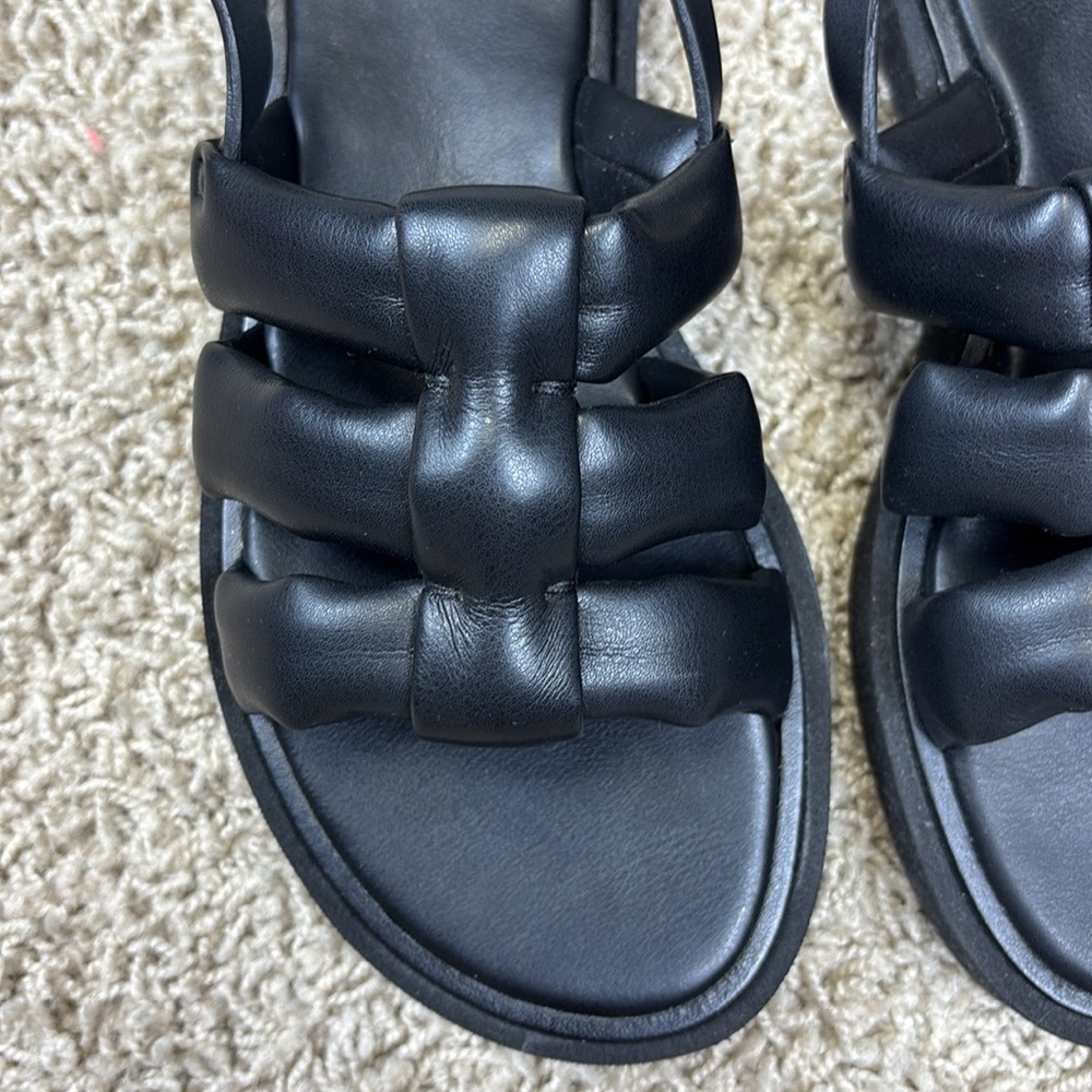 Frame black leather sandals sz 36 - Picture 3 of 6